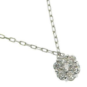 GRAVIE flour Necklace 7P K10 white gold/diamond 1.3g Women